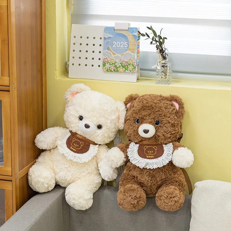 

High Quality Wearable Plush Little Bear Toys Soft Cozy Cartoon Bear Doll Lovely Kids Outing Companion Pretty Xmas Gift