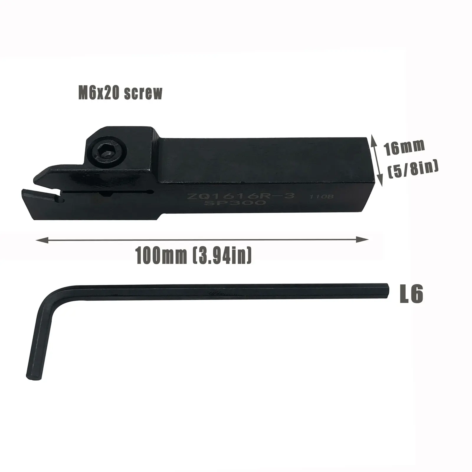 Imagem -03 - Grooving Slotting Tool com Carbide Insert Cut Off Lathe Turning Tool Holder Shank Zq1616r3 10 Pcs Sp300