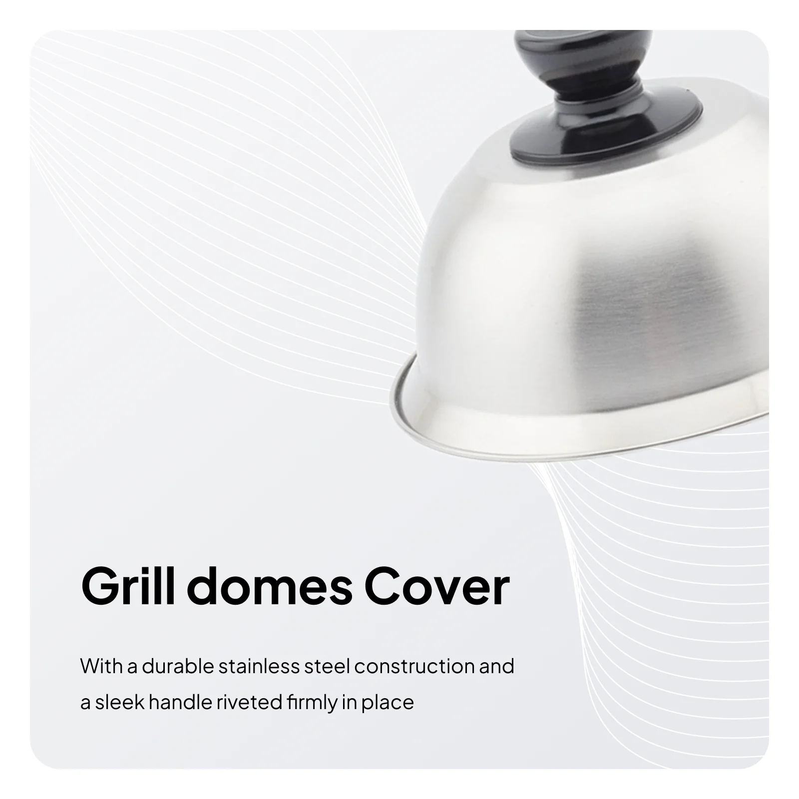 Basting Steaming Cover Burger Dome Lid Stainless Steel Kitchen Grill Accessory for Barbecue Steak Sandwich