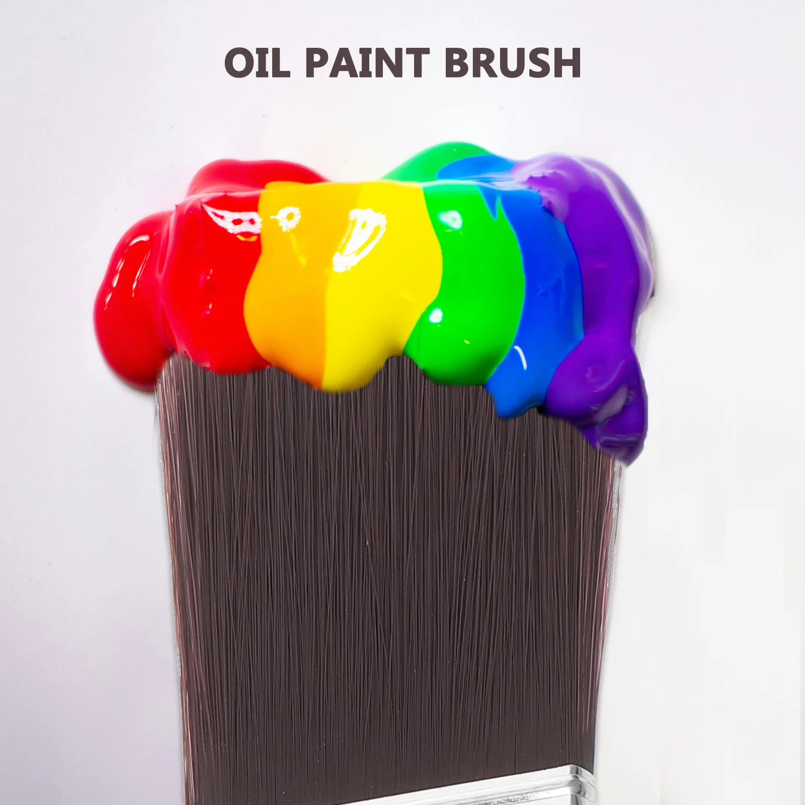 

3Pcs Multi-Use Oil Paint Brush with Wood Handle Ergonomic Design Versatile Painting Brushes for Wall Paint Brush