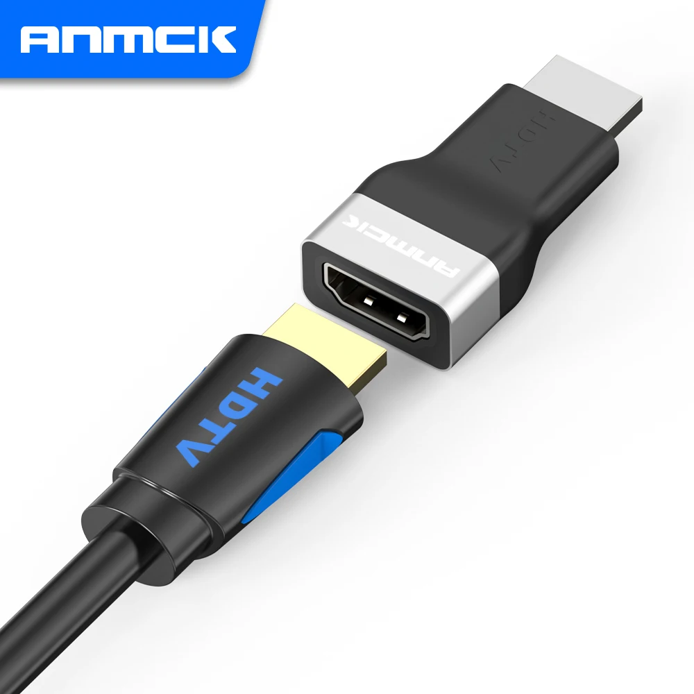 Anmck 4K HDTV Adapter 180 gradi destro maschio a femmina convertitore di commutazione per PS4 HDTV Projetor Laptop Monitor 8K HD Splitter