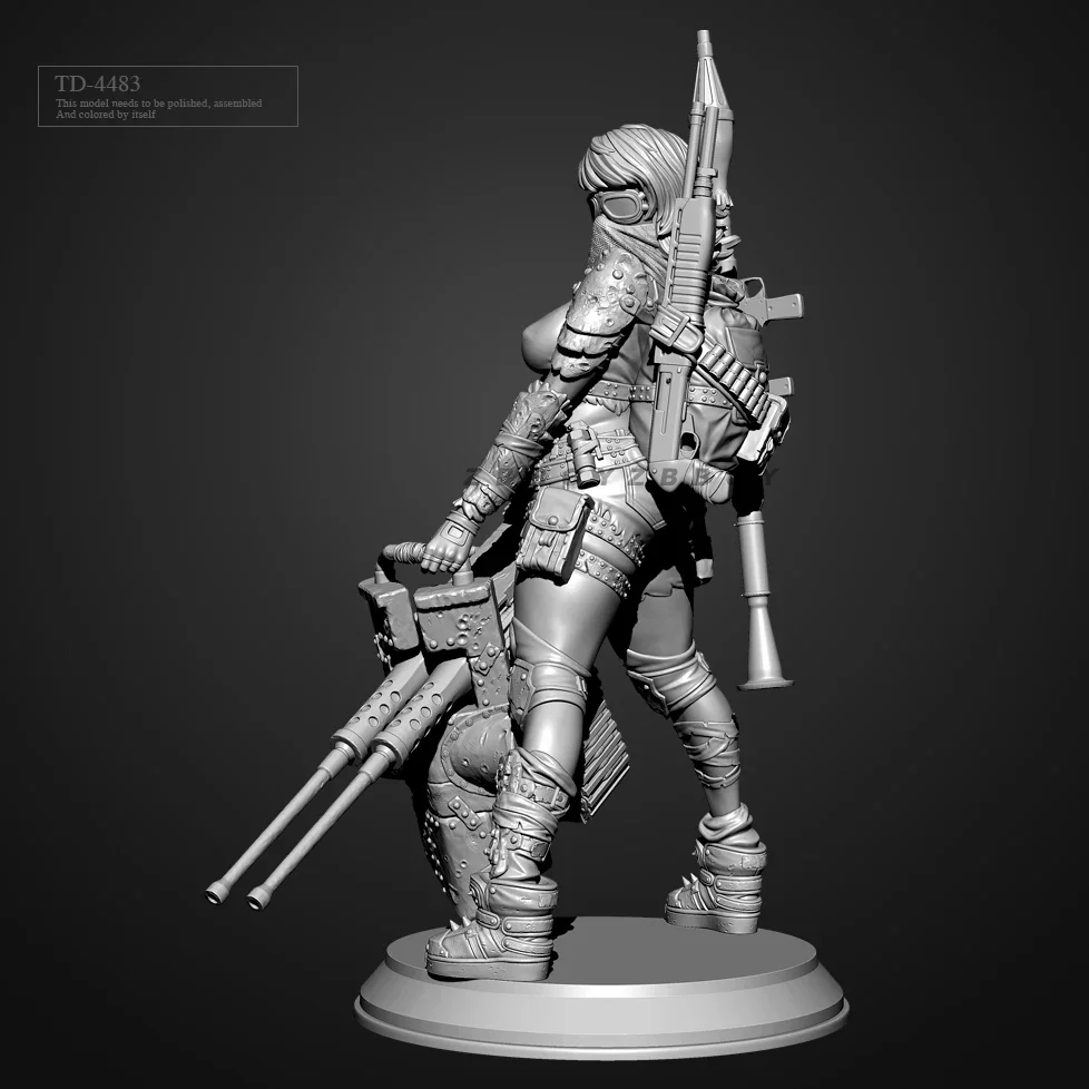 50Mm 75Mm Hars Modelkits Figuur Schoonheid Kleurloos En Zelf Geassembleerd (3d Printen) TD-4483/3d