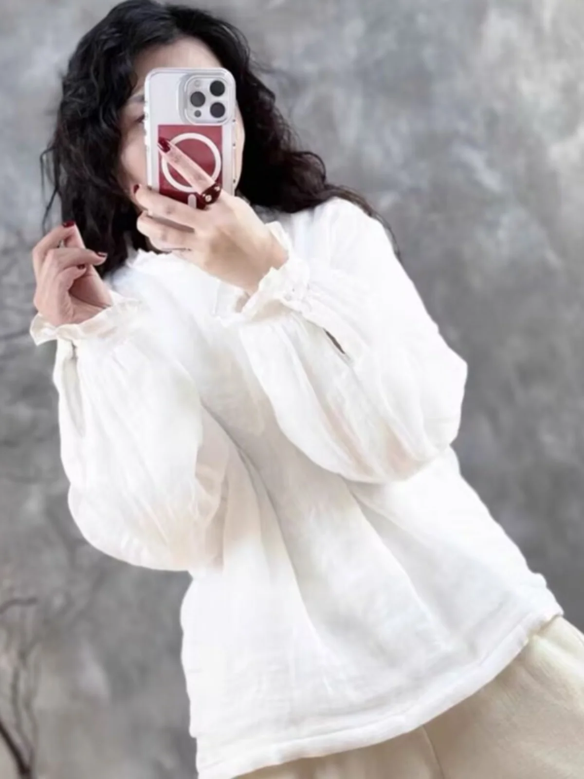 

Женское зимнее хлопковое пальто Thiened Cotton Jaet с цветочным кружевным воротником-фонариком Све, теплое и Sli Commute Sle