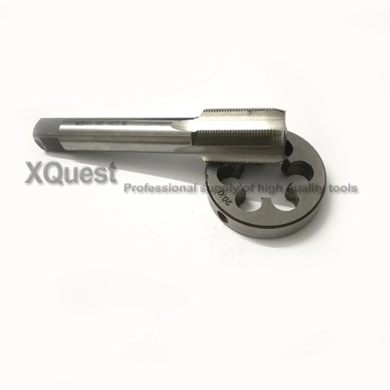 Juego de troqueles de rosca métrica izquierda, M20, M20X2.5, 20X1, 20X2, LH, máquina de mano, rosca fina, enchufe, troqueles redondos, M20X2, M20X1, 2 uds.