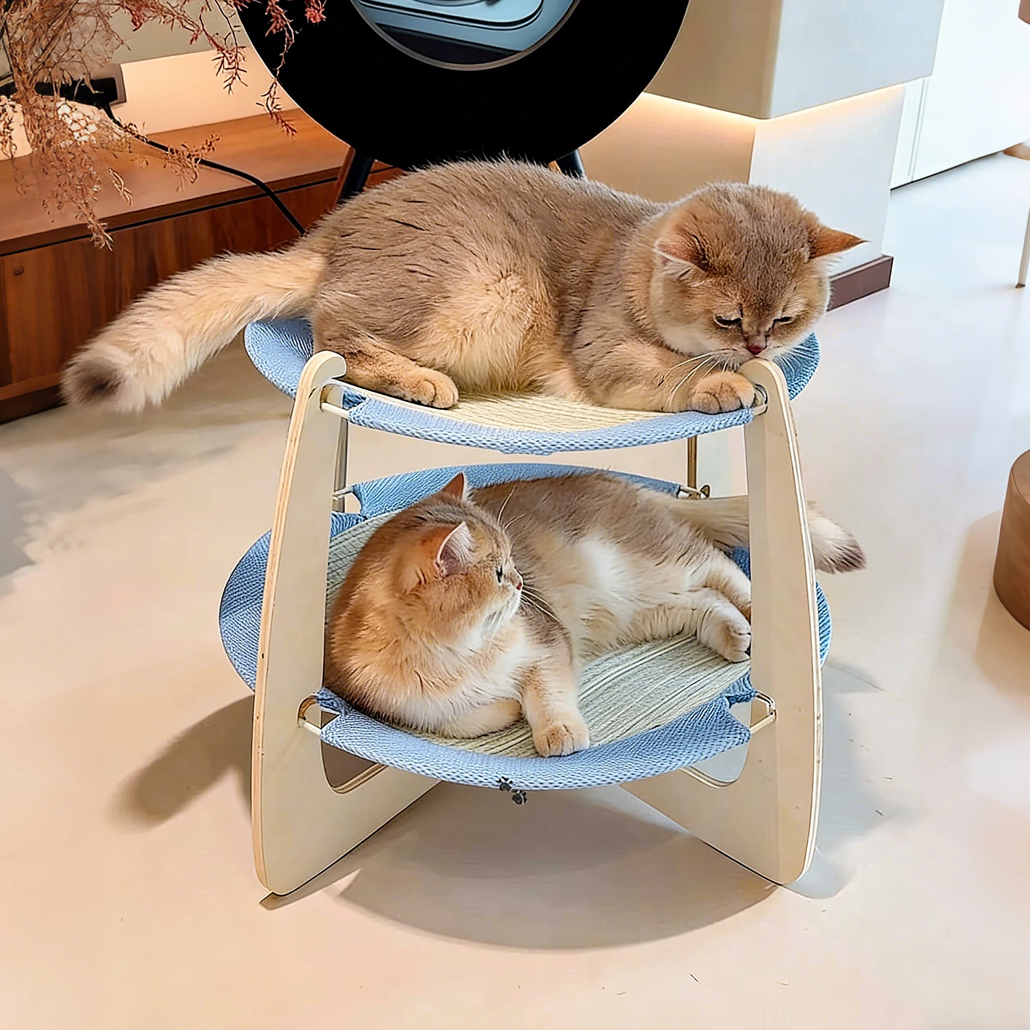 Cama-rascador para gatos: hamaca refrescante y zona de juego - imagen 5