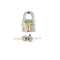 Transparent Padlock Visible Lock Inside View Lock smith Cutaway Practice Tools