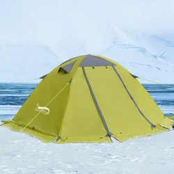 Desert Fox Tente de camping avec jupe pare-neige pour 2 personnes, sac à dos extérieur, randonnée, chaud, hiver, 4 saisons