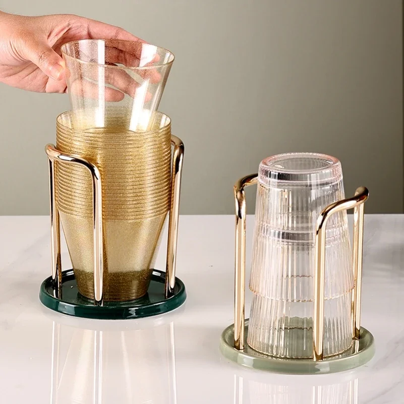 Light luxury paper holder, disposable picker, desktop water storage rack, coffee rack.