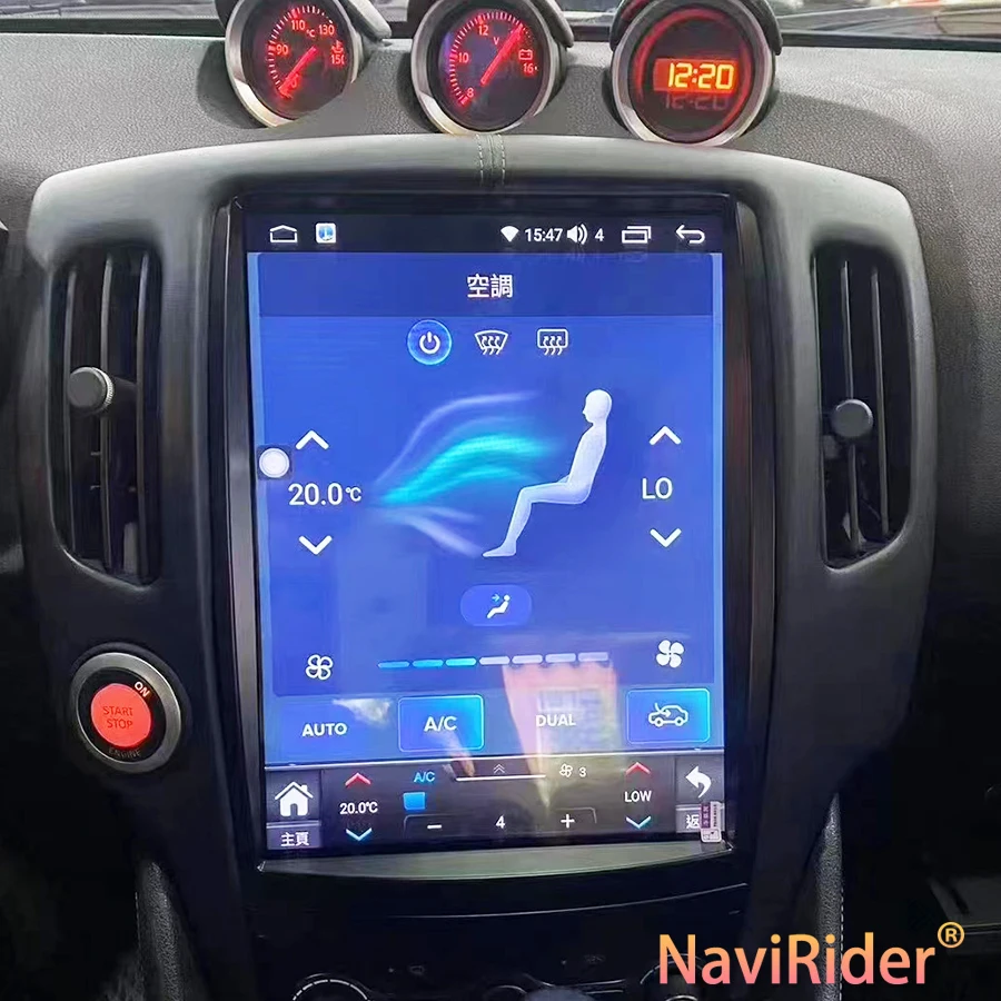 

12,1 дюймовый Android экран Tesla для Nissan 370z GPS Carplay Автомагнитола мультимедийный видеоплеер Навигация стерео 4G WIFI головное устройство