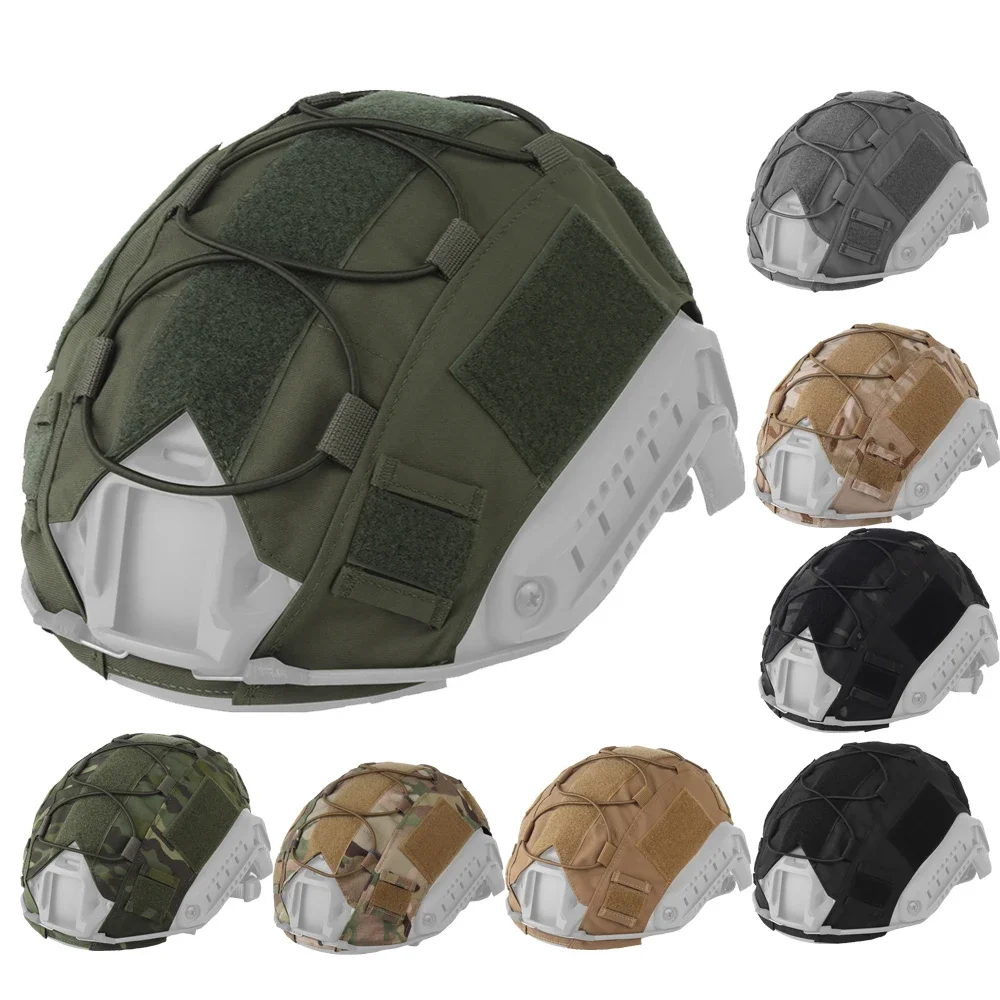 Tactical FAST Helmet Cover Paintball Helmet Covers for MH PJ BJ OPS-Core Fast Helmet Elastic Cord Helmet Light Cycling Helmet