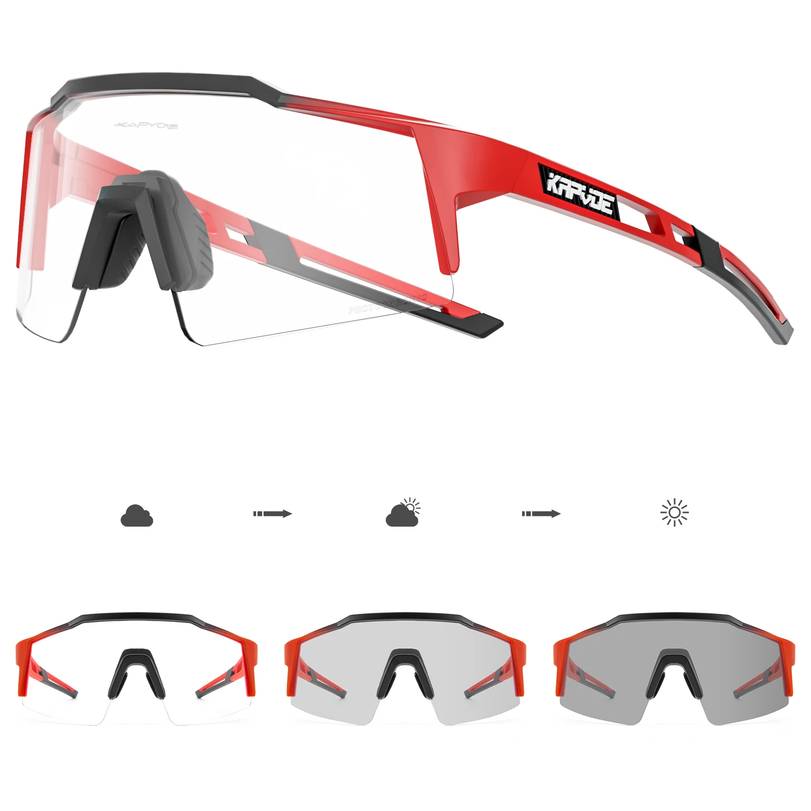 KAPVOE Neue Fahrrad Radfahren Sonnenbrille Frauen Fahrrad Radfahren Photochrome Gläser UV400 Wandern Brillen Mann Outdoor Sport Gläser 9