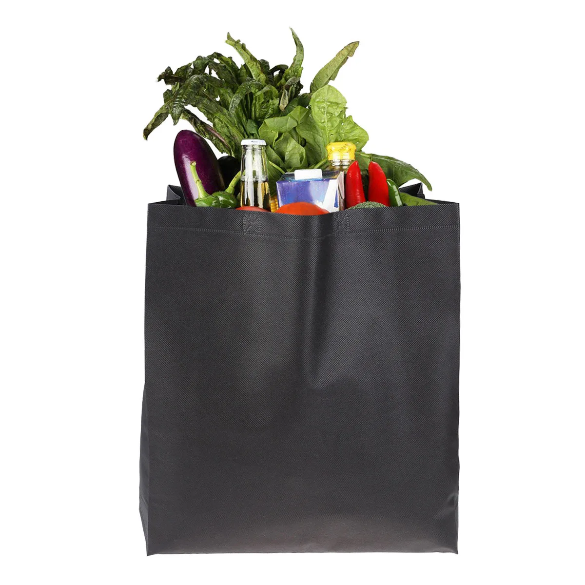 

2Pcs Non-Woven Fabric Foldable Shopping Bag Large Capacity Reusable Eco-Friendly Heavy Duty Grocery Storage Handbag