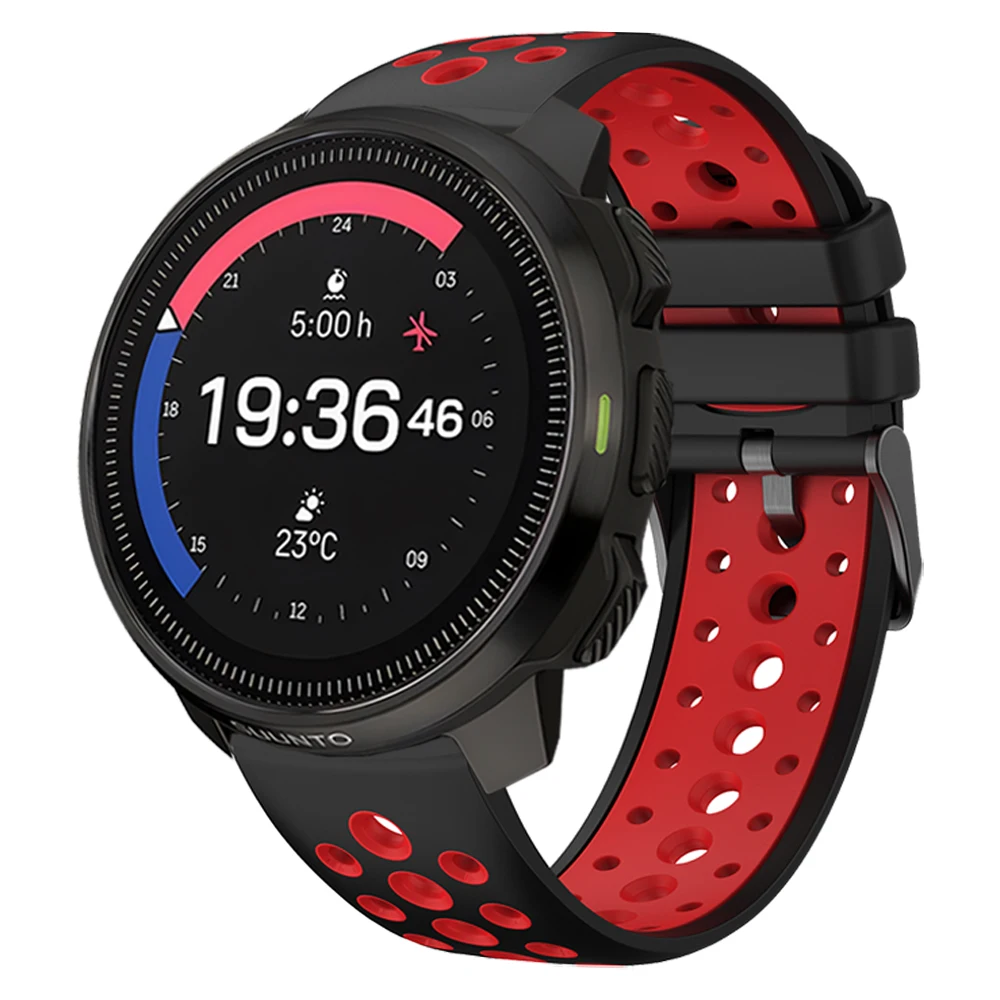 Correa de silicona deportiva para Suunto Ocean / Vertical / 5 9 Peak Pro, pulsera de reloj de dos tonos de 22mm para Suunto RACE S