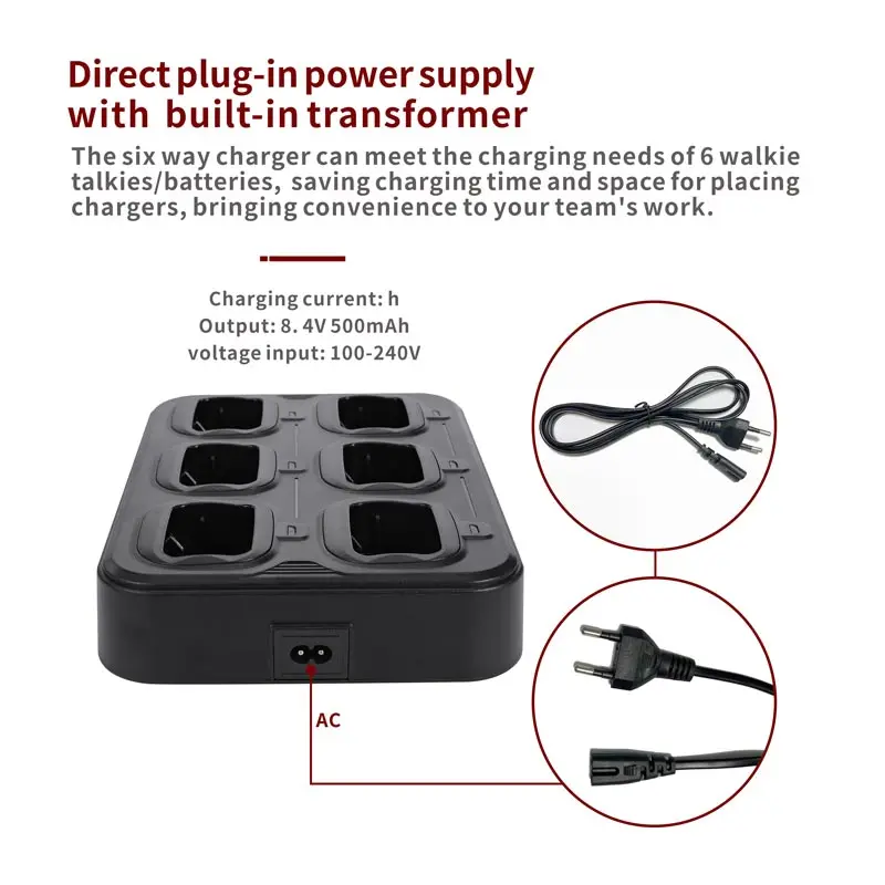 Imagem -04 - Carregador de Bateria Multi Unit Way Fast Charger Desktop Multi Charging Dock Base Way Radio Uv5r Acessórios Baofeng-uv5r