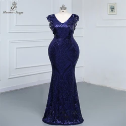 Plus size sexy sleeves style Evening dress prom dress Party dress Evening gowns robe de soirée de mariage Maxi dress