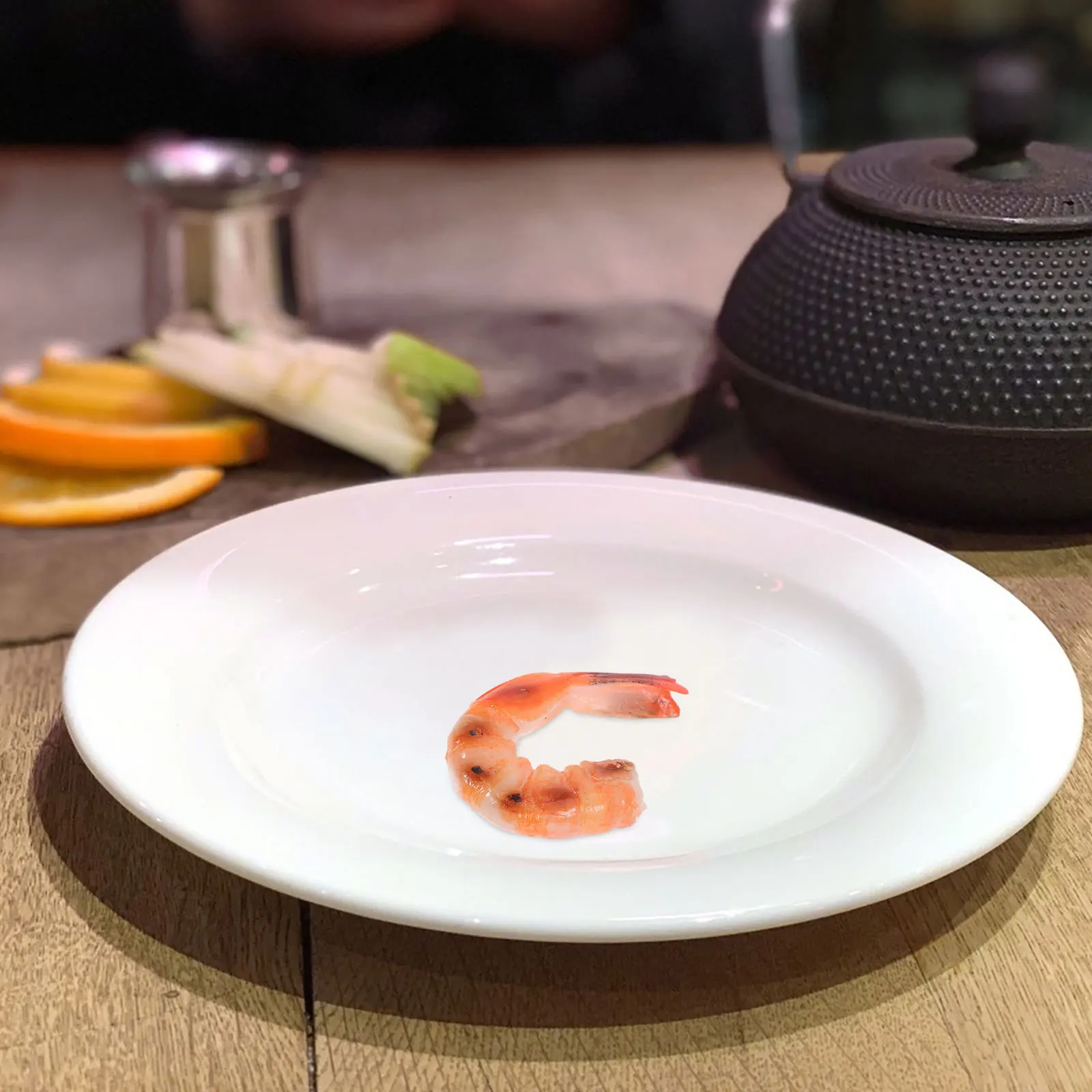 

5Pcs Artificial Cooked Shrimp Lifelike Realistic Seafood Props for Home Kitchen Party Restaurant Display Photo Decoration