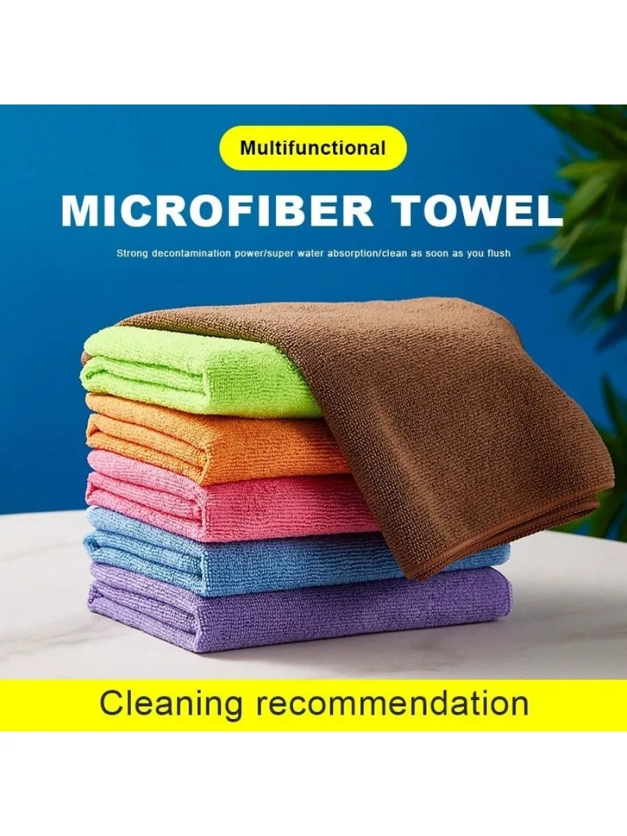 

Универсальные толстые кухонные полотенца, многоразовые салфетки из микрофибры для столешниц, для удаления жира, набор из 20 шт., еженедельная замена, гигиеничные