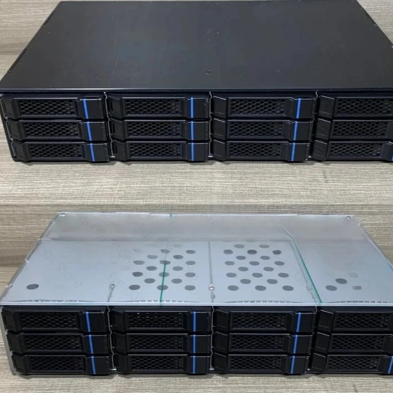 Hard disk cage fully enclosed NAS external expansion cooling box chassis acrylic fan rack shell