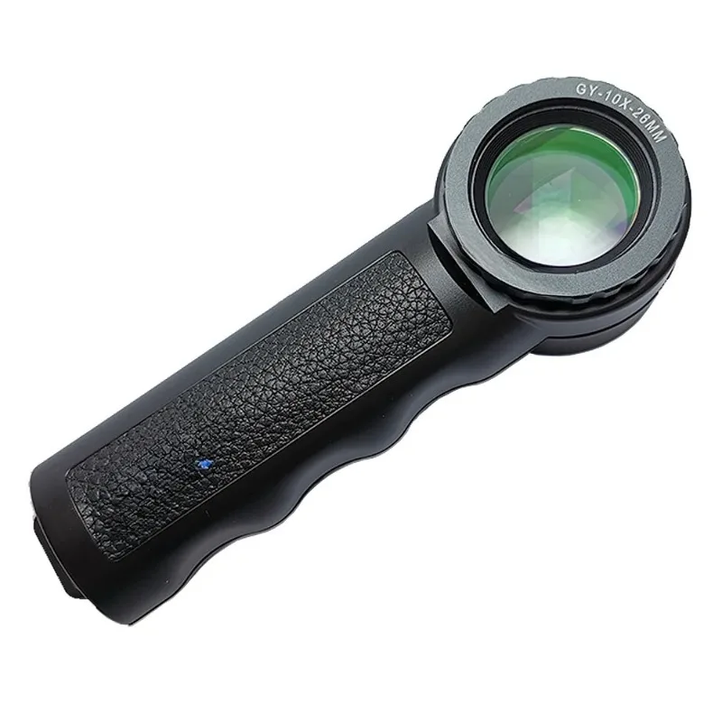 Hand-hold Jewelry Loupes with 24 Led Lights 10X Magnifier Jewelry Tool Illuminated Eye Magnifying ABS/Aluminum