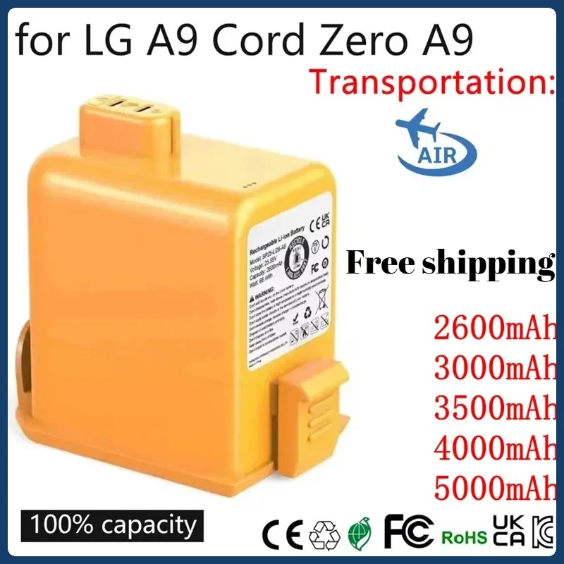 

Для беспроводного пылесоса LG Cordzero A9 A9 + A9Plus A9M A9MASTER2X A9MULT12X A9PETNBED A9MULTI 25,2 В EAC63382204 литий-ионный аккумулятор