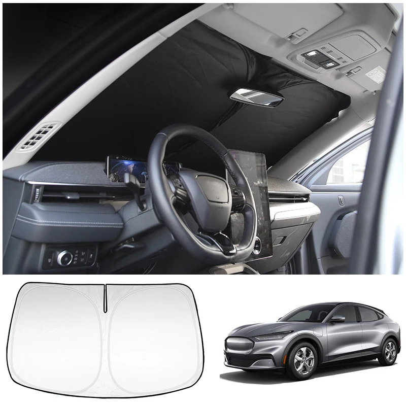 New Arrival Car Interior Accessories Front Windshield Sunshade Cover For Ford Mustang Mach-E 2021