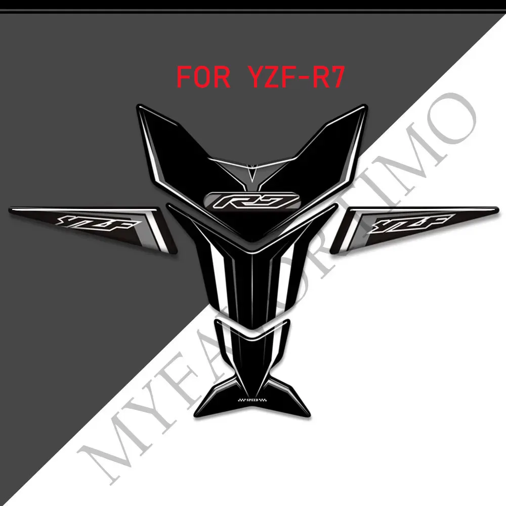 

2022 Motorcycle Stickers Decals Tank Pad Protector Emblem Badge Gas Fuel Oil Kit Knee For YAMAHA YZF-R7 YZF R7 YZFR7