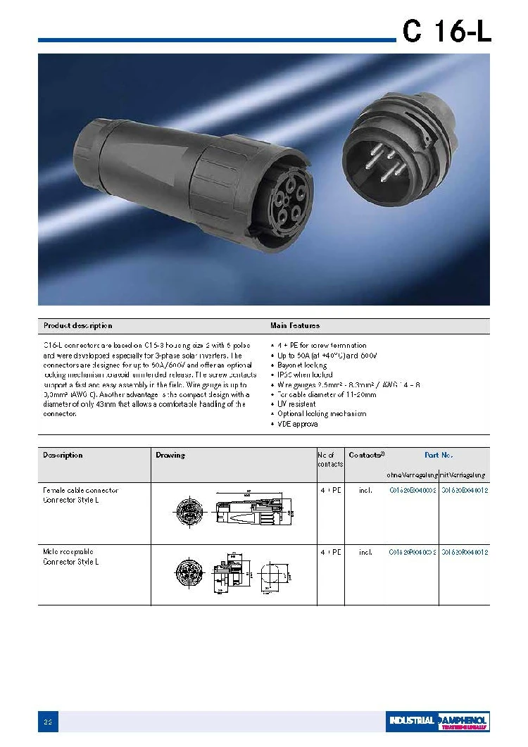 It is suitable for AC output terminal C01620e0048012 of 5-core plug for inverter in Huawei