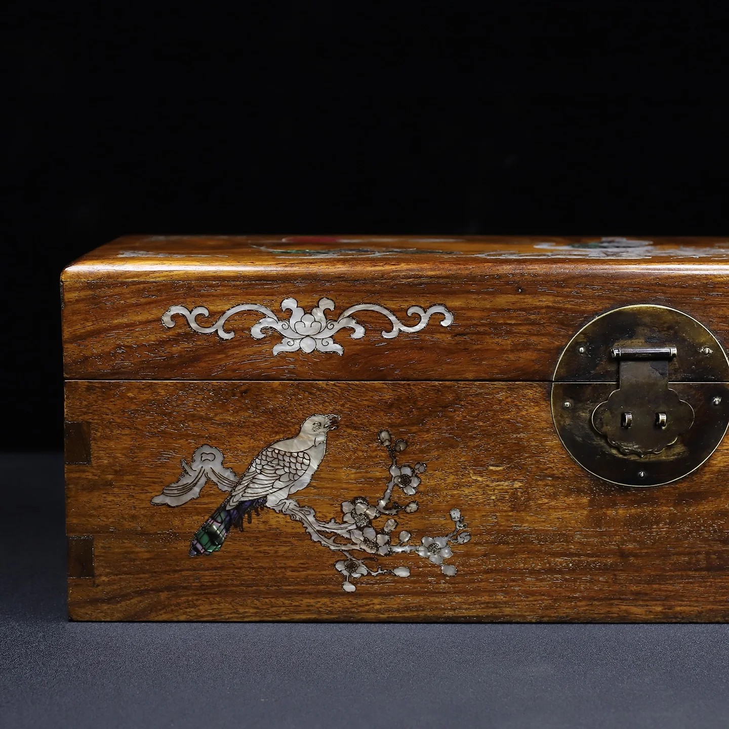 20 Old Rosewood Mosaic Gem Shell Magpie, Plum Blossom Crane Pattern storage box jewelry box Amass wealth Ornaments