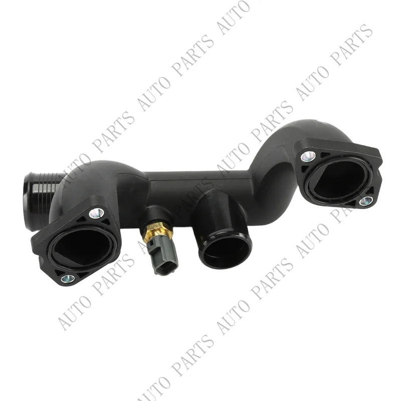 A+ 1PC LNA1600AA Thermostat Cover Outlet Pipe w/Sensor For Jaguar XK8 XJR XJ8 4.0L