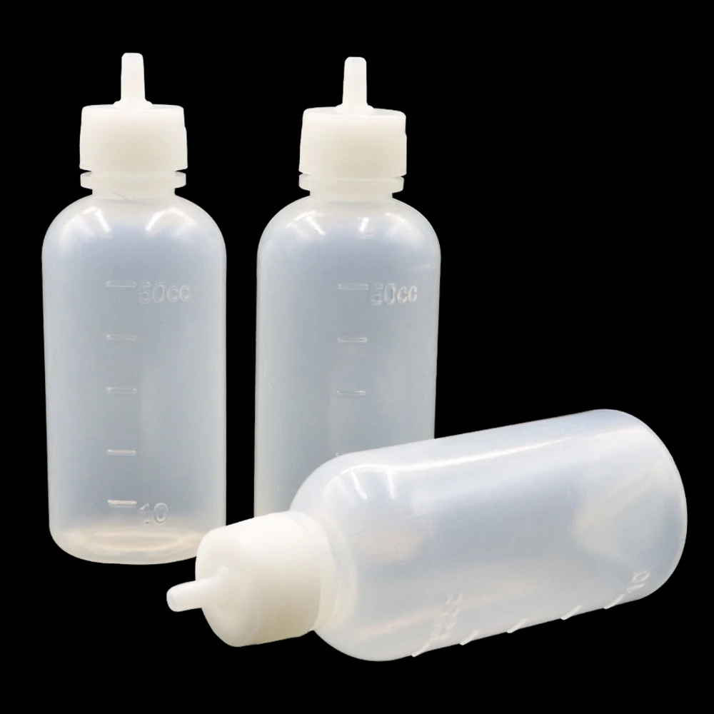 6 Stück 50 ml transparente Kleberflasche, zusammendrückbare Applikator-Kunststoff-Flüssigkeitsflasche mit 50 Stück Dosiernadeln, geeignet für Kleber-DIY – Detail 8
