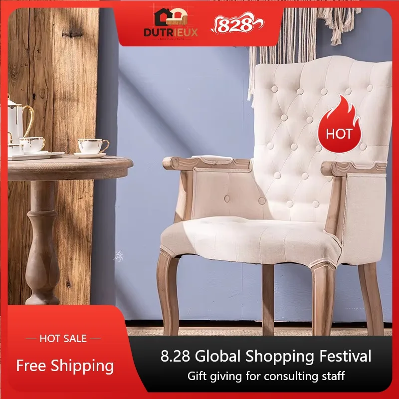 Fancy Wooden Dining Chairs Modern Nordic White Home Dining Chairs Hotel Lounge Chaises Sillas De Comedor Furniture For Home