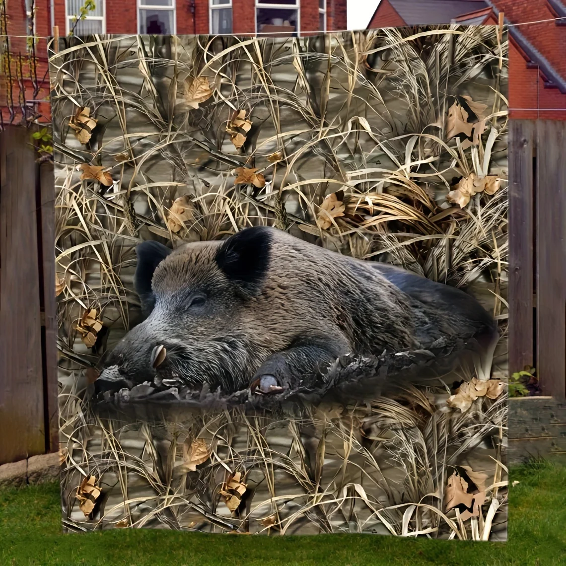 1pc Gifts Blanket For Animal Fans Boar Pattern Soft Blanket Flannel Blanket For Couch Sofa Office Bed Camping Travel