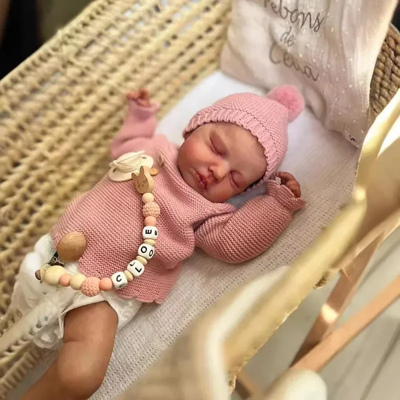 19inch Full Body Loulou Reborn Baby Doll Lifelike Soft Touch Cuddly Newborn Baby Doll Multiple Layers Painting 3D Skin
