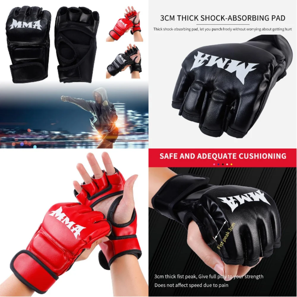 

Высококачественные тренировочные перчатки для боевых искусств с утолщенными пальцами, дополнительной защитой и гибкостью, подходят для взрослых и детей, 1 пара.