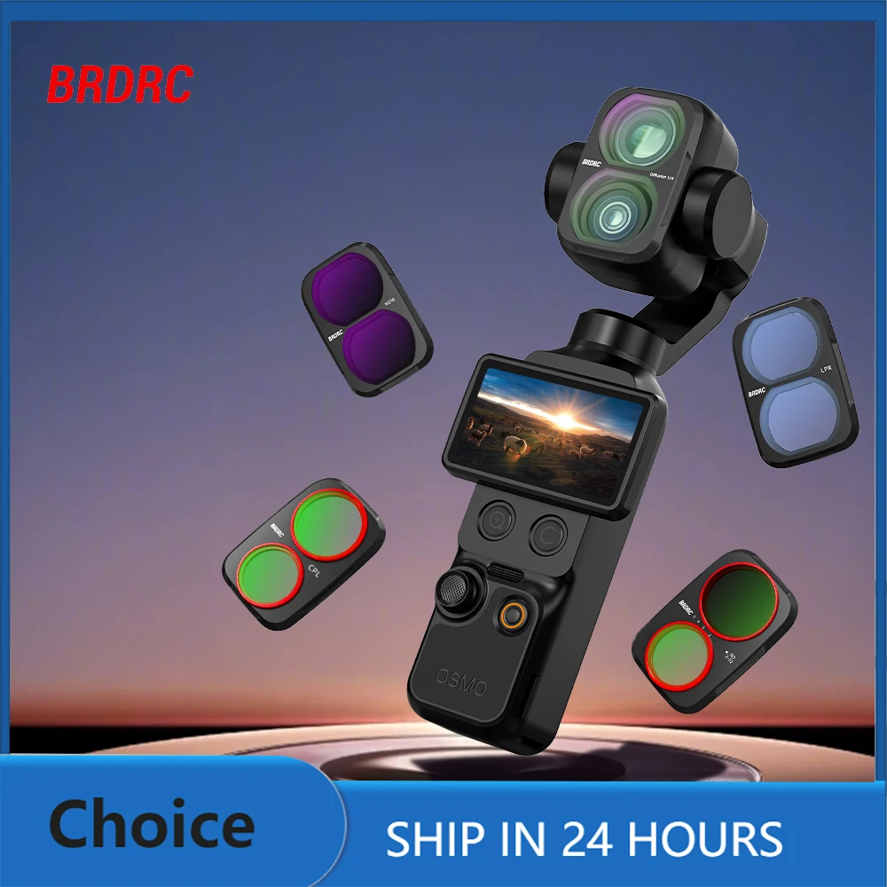 BRDRC Magnetic Filters for DJI Osmo Pocket 4P 4Pro UV CPL ND16 VND Black Mist Lens Filters Creator Photography Accessories