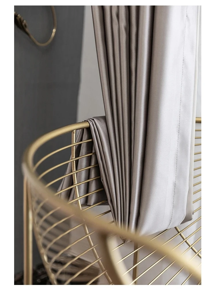 Modern High Precision Curtains for Living Dining Room Bedroom Luxury Scandinavian Minimalist Solid Color
