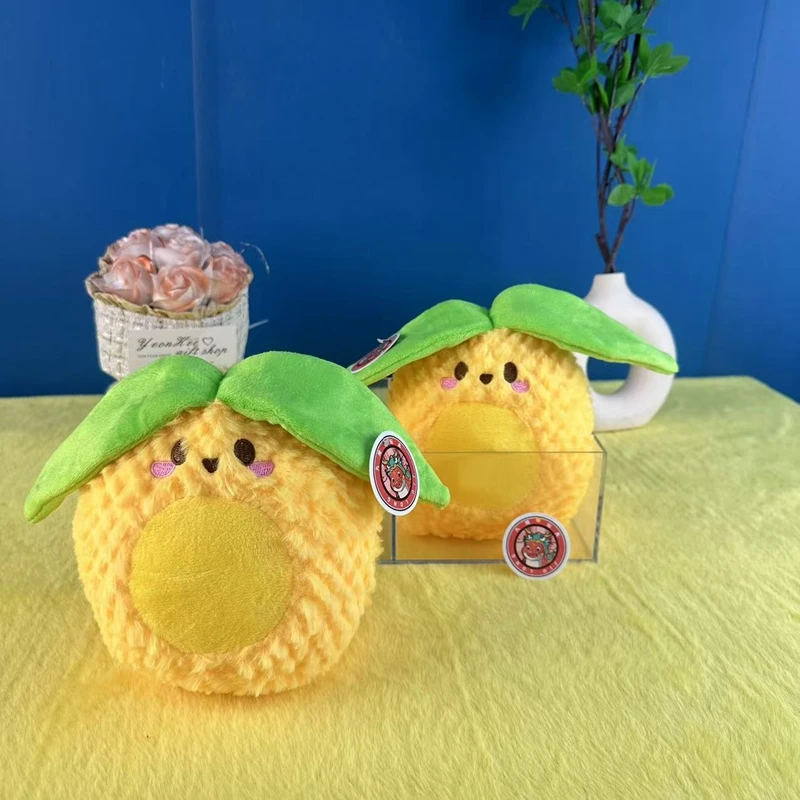 22CM Yellow Cute Pineapple Cartoon Plush Toy Soft Decorative Piece Fruit Plant Doll Perfect for Children's Festival Birthday