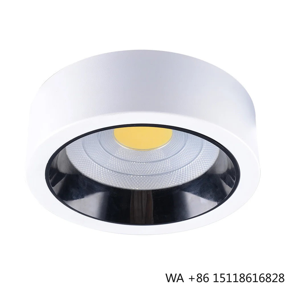 Surface Mounted Led Downlight Round Led Light Spot Lamp Cob Ceiling Bedroom Bulb AC220-240V 12W 15W 20W 25W 30W LED Down Light