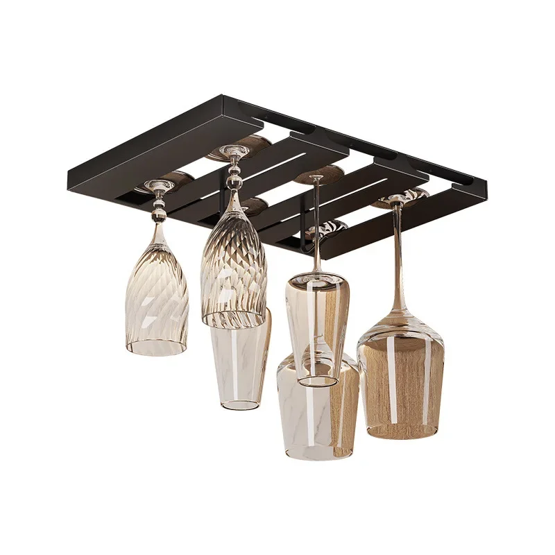 Stainless steel wine glass holder, upside down goblet storage drain rack