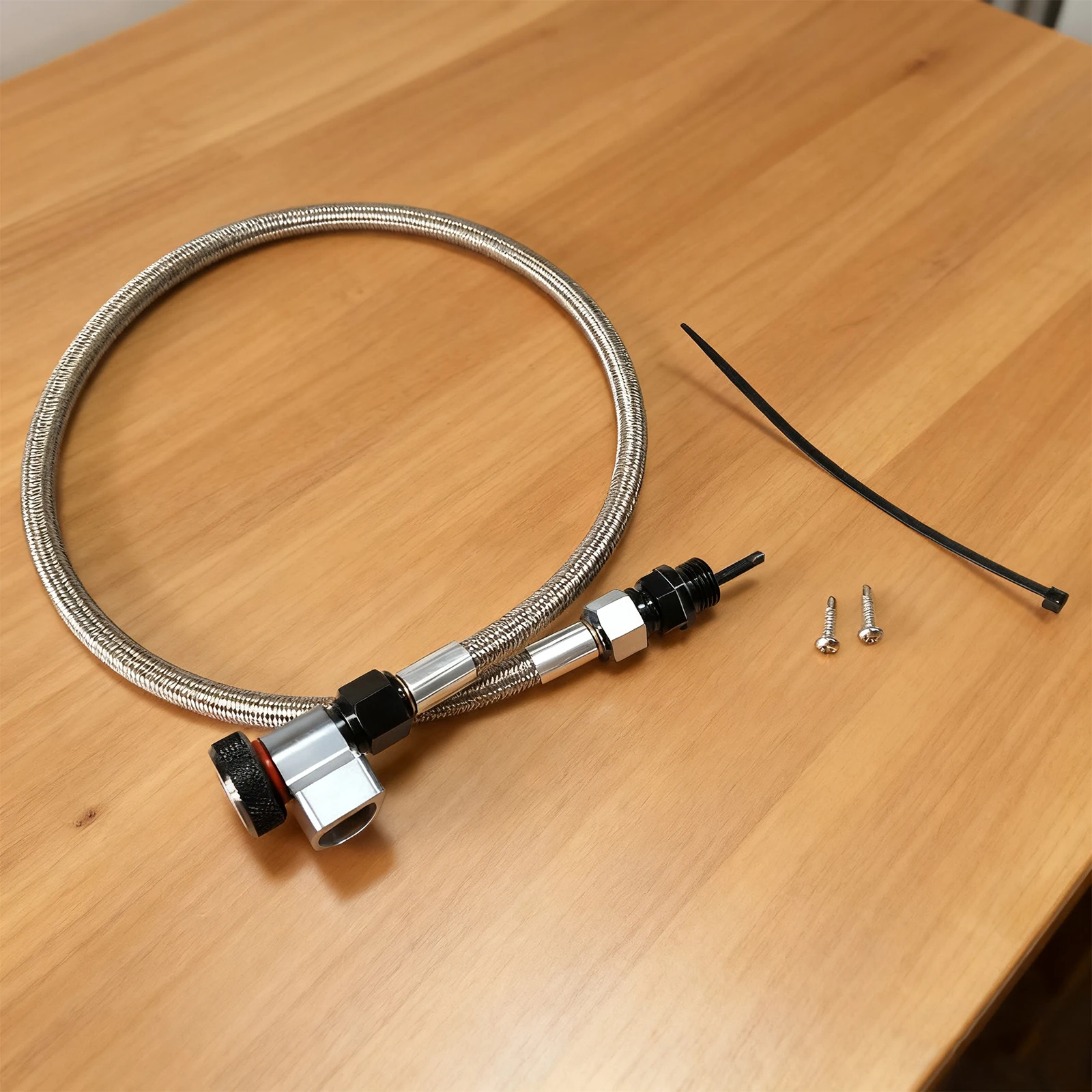 Herramienta de tubo de varilla de nivel de transmisión 22200, varilla de nivel de aceite de motor trenzada de aleación de aluminio, varilla de nivel de transmisión para Ford F-150 2010-2023