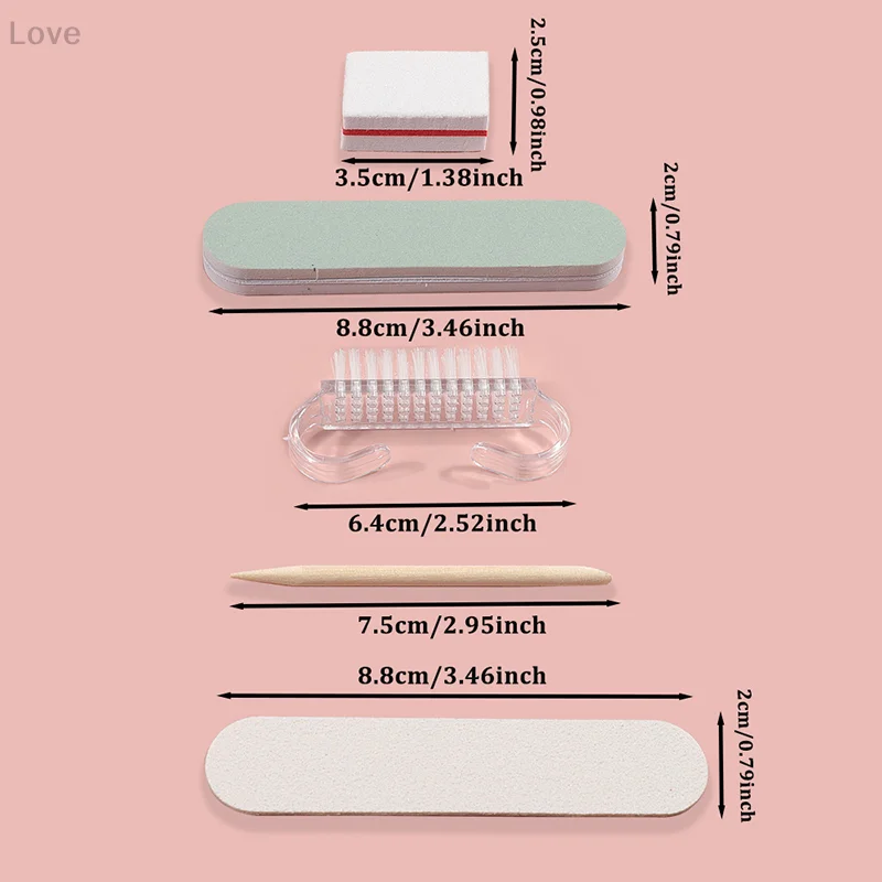 [L&P] Nail Art Kit mit Feilenpuffer, Schleifen, Polieren, Blöcke, Maniküre, Staubpinsel, Schwamm-Set für den Heimsalon