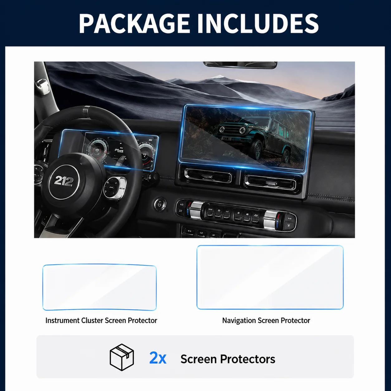 

For BAIC 212 T01 Modified Central Control Navigation Display Screen Tempered Screen Protector Film Accessories