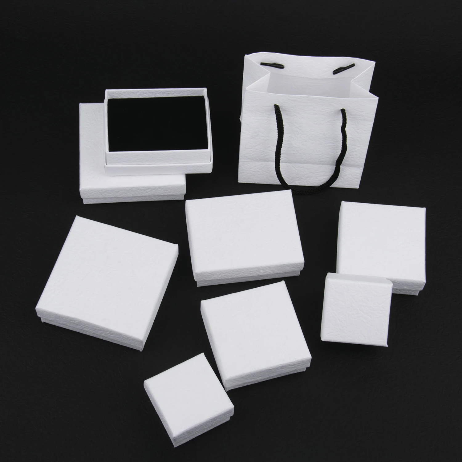 1pcs White Paper Packages Cardboard Bracelet Boxes Rectangle Square Gifts Present Storage Display Storage Box For Jewelry