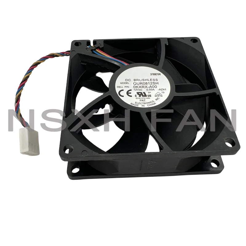 Electronics QUR0812SH H9MTC-A00 12V 0.50A 80x80x25m 4-Wire Server Cooling Fan