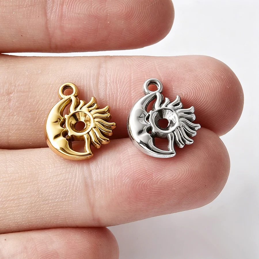 Hot Sale 10Pcs Stainless Steel Horse Heart Strawberry Broccoli Kitten Pendant  DIY Women Necklace Accessories Making Jewelry