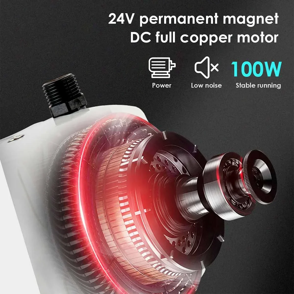 150W Auto Waterpomp Dc 24V 22M Ip56 Druk Booster Pomp Connector Voor Tapwater Gootsteen Douchekop Booster Pomp Kit