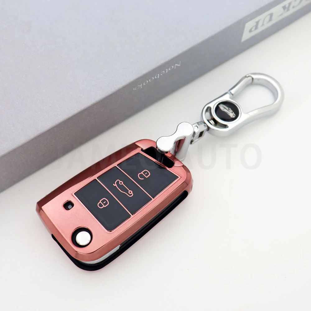 For VW Polo Golf 7 Tiguan for Skoda Octavia Kodiaq Karoq for SEAT Ateca Leon Ibiza 2016 2017 2018 2019 TPU Key Case Cover