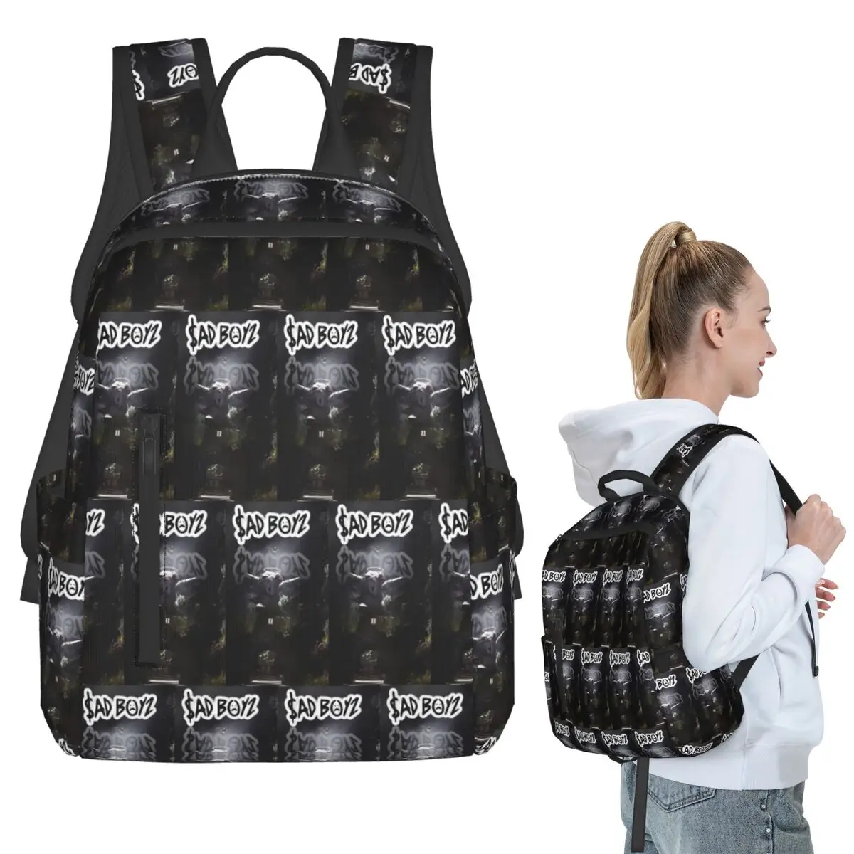 

Junior H Merch Sad Boyz Backpack Student BookBag Kids School Bag Computer Shoulder Bags Men Women