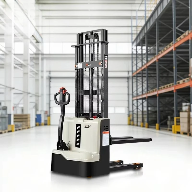 CE Approved 1500kg Stacker Lifter Full Automatic 2500mm Walkie Type Electric Pallet Stacker Forklifts