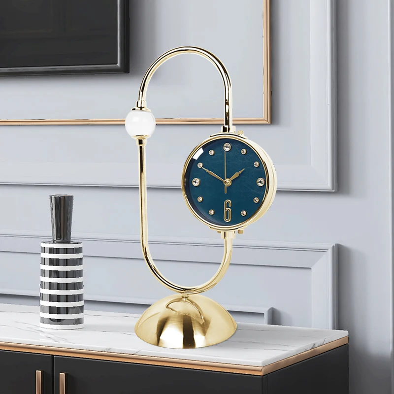 Creative luxury desk clock living room home desk clock ornaments modern minimalist clocks placed desk clock.